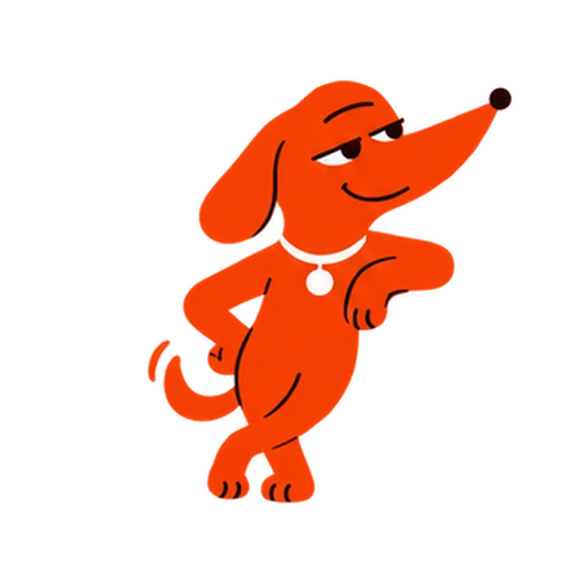Hmm, the orange dog mascot
